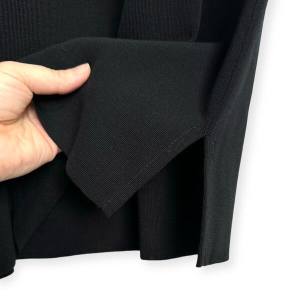 Ming Wang Black Short Sleeve Knit Knee Length Sheath Dress Women's Size L - Picture 7 of 10